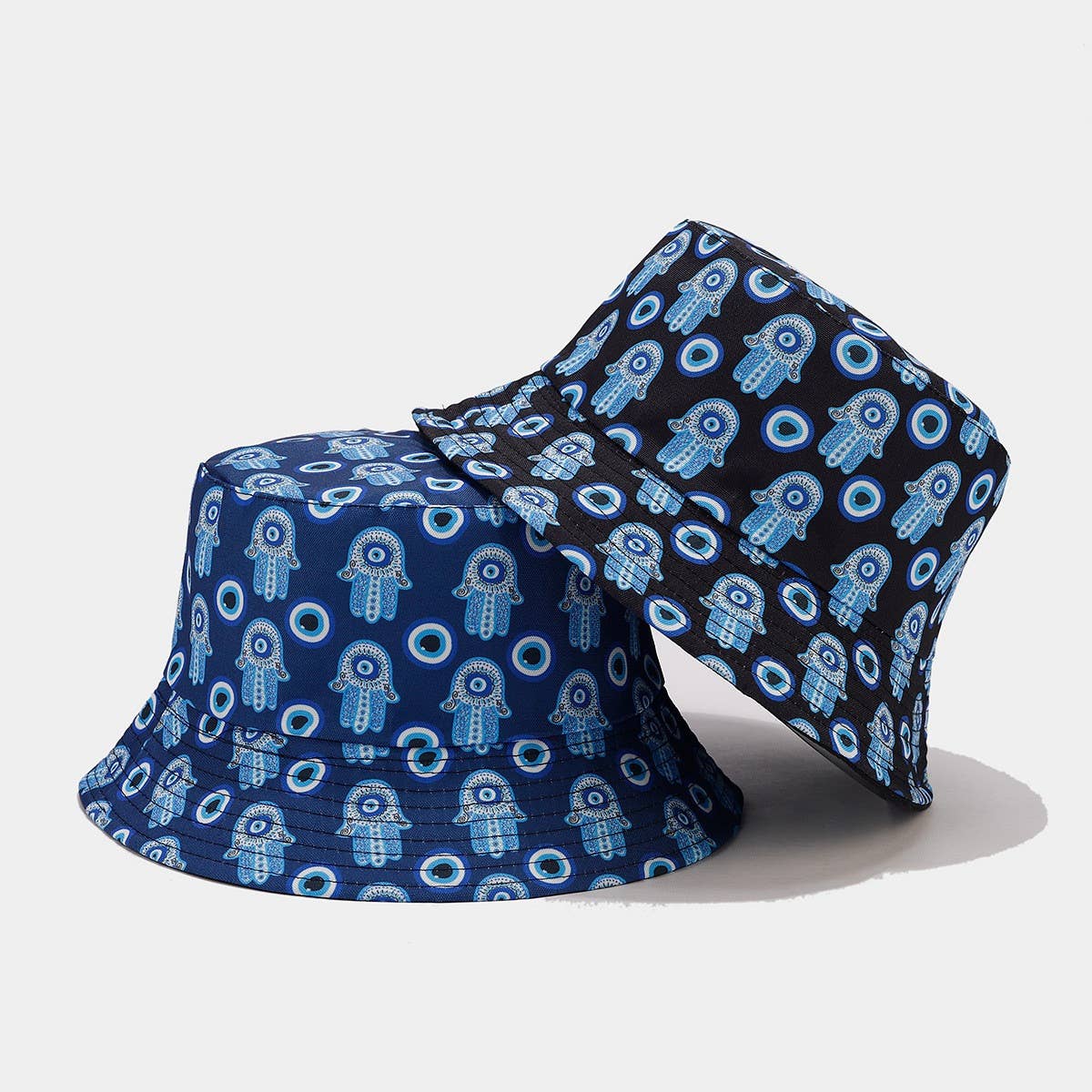 RETRO FULL PRINT DOUBLE-SIDED BUCKET HAT_CWAH1650