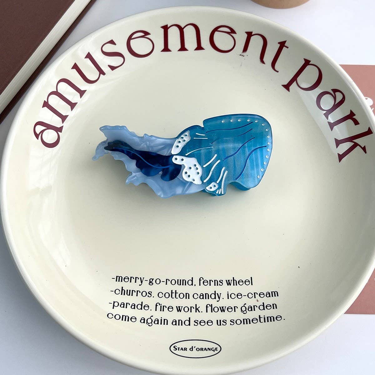 Ocean Jellyfish Hair Claw, Dopamine Color Clip_CWAHA5725