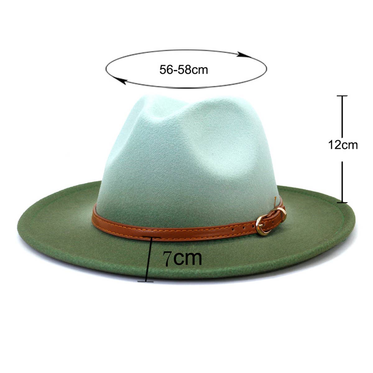 WOMEN WARM COLOR MATCHING BELT PANAMA HAT_CWAH0707