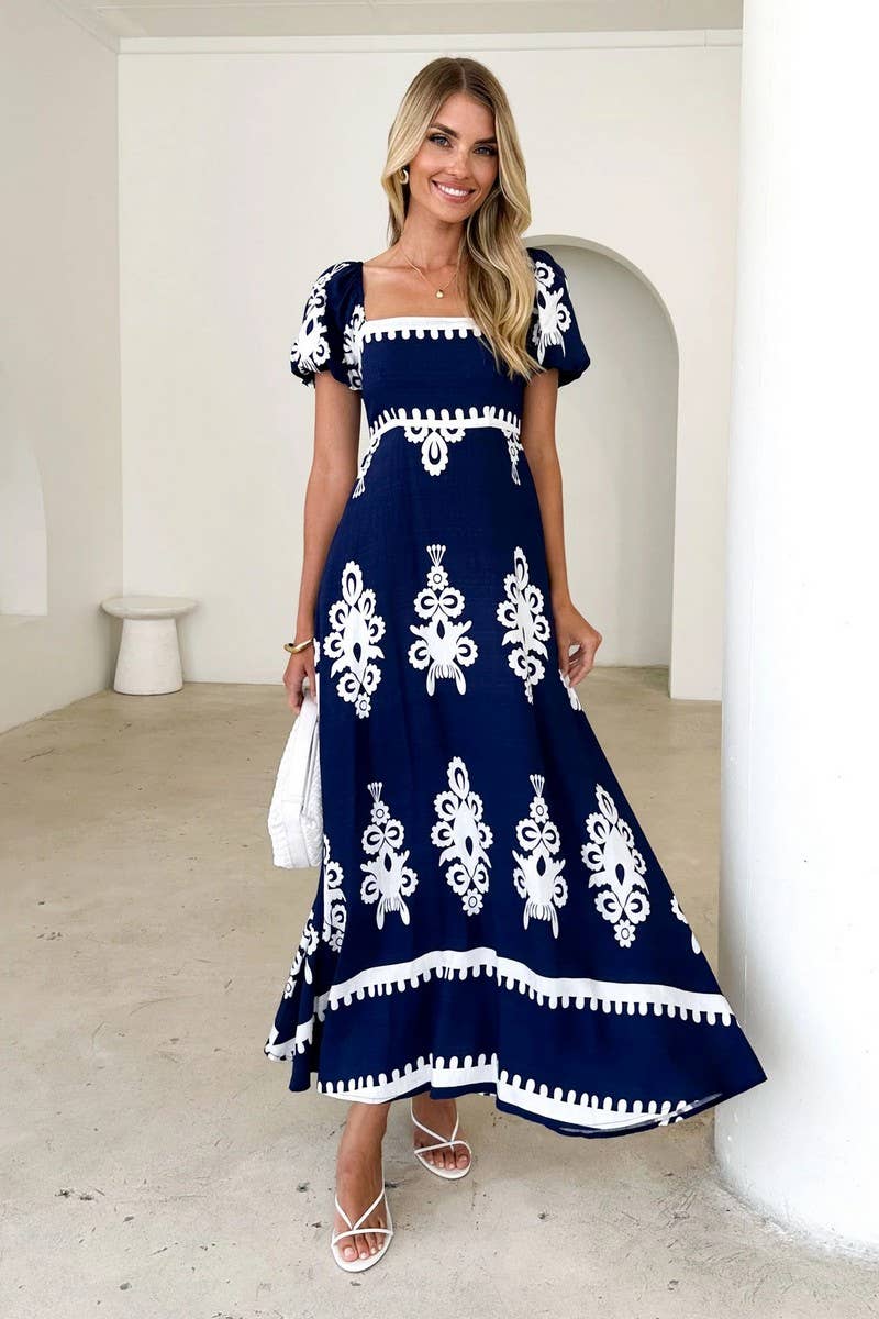 CWDMD5898_SUMMER HOLIDAY PRINT BEACH DRESS