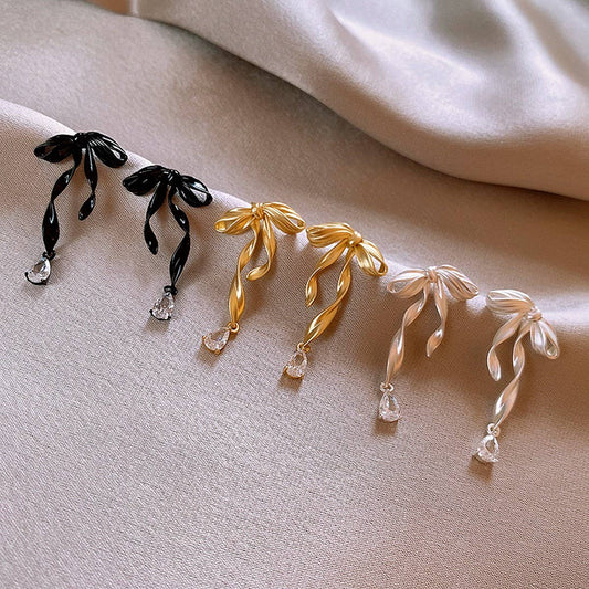 LIGHT LUXURY BOW PERSONALITY FASHION EARRINGS
