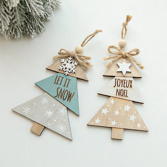 Colorful Wooden Letter Christmas Tree Decoration