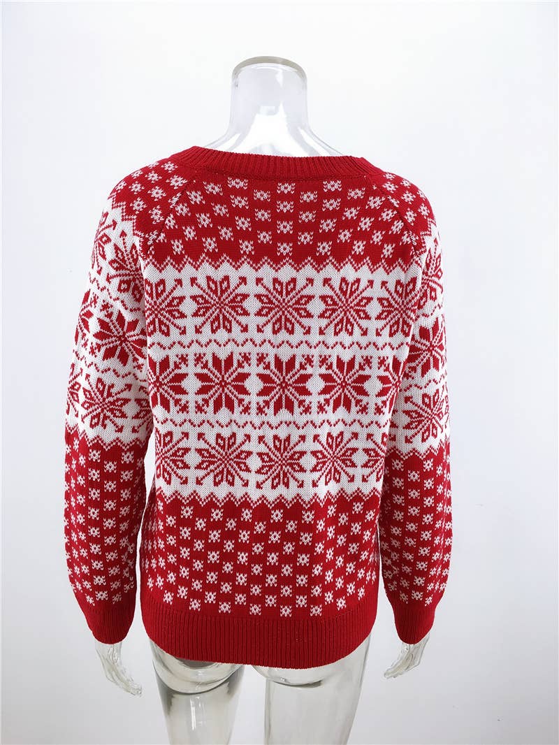 KNIT CHRISTMAS LONG-SLEEVED TURTLENECK SWEATER