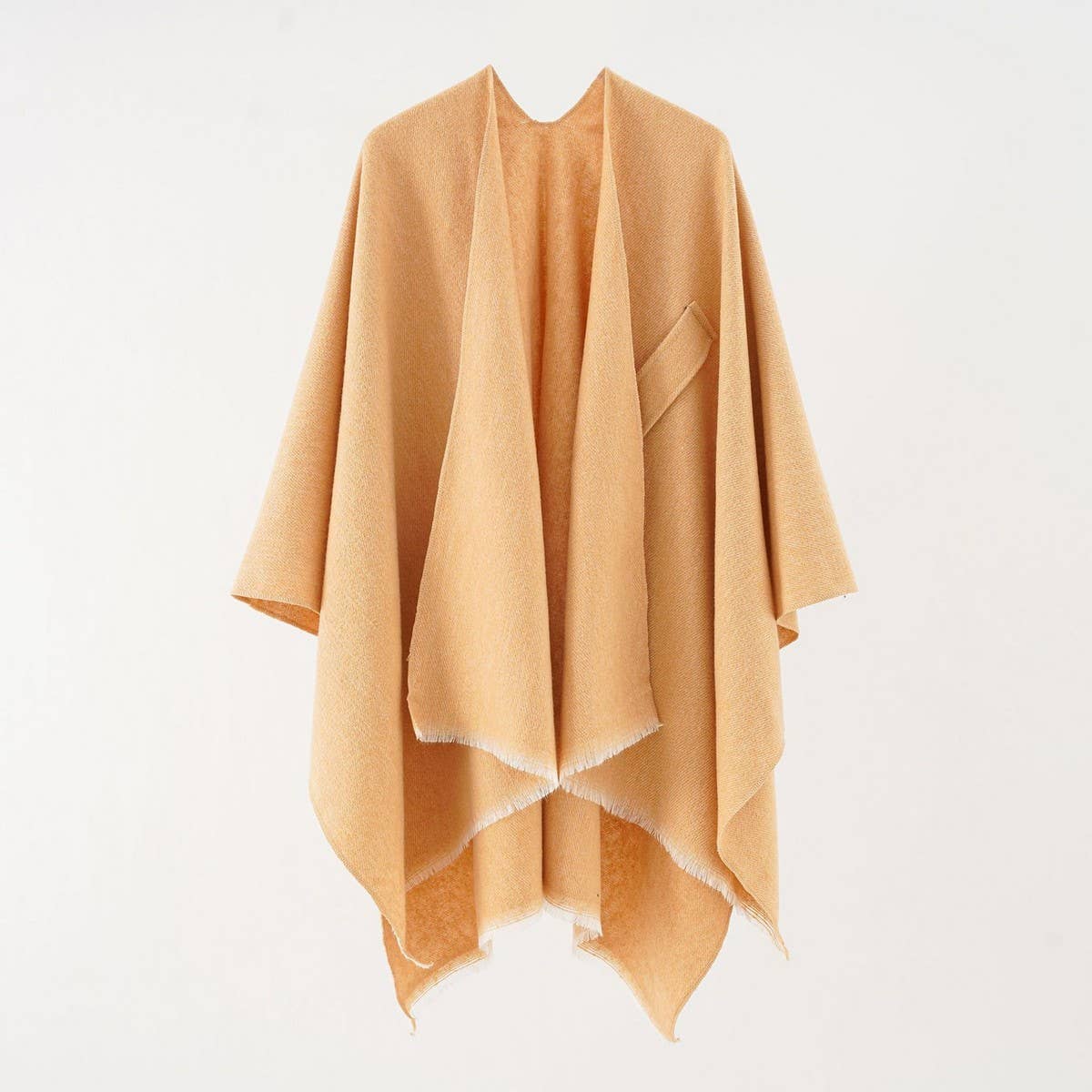 SOLID COLOR DESIGN SPLIT CASHMERE COLOR SHAWL_CWMM2081