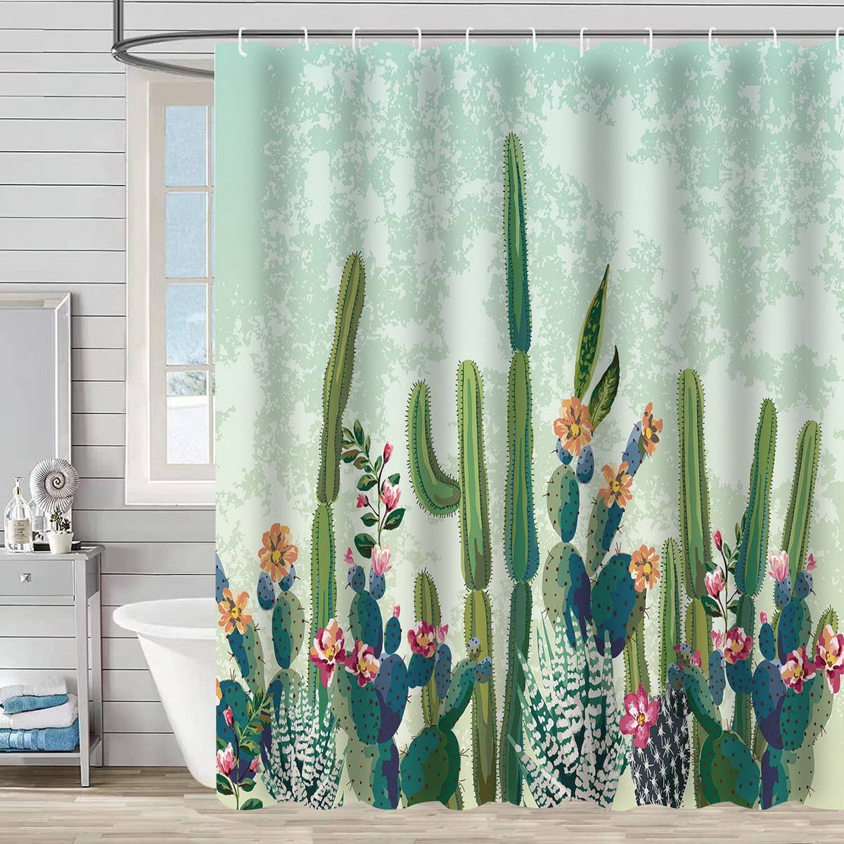 PLANT AND FLOWER WATERPROOF SHOWER CURTAIN_CWMM1795
