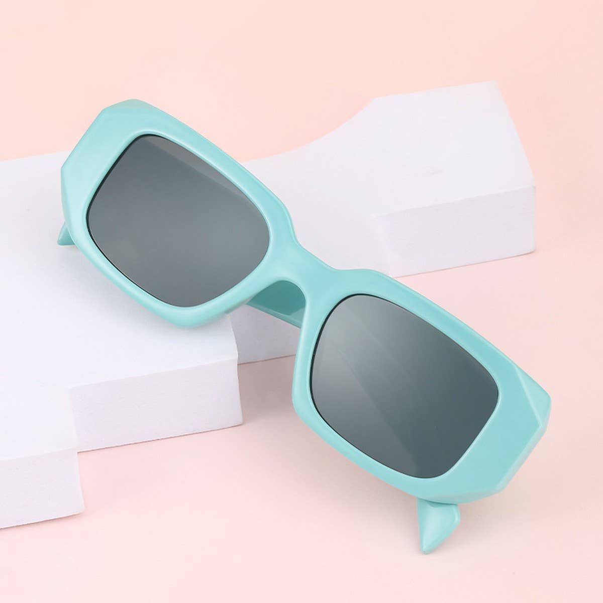 IRREGULAR SMALL SQUARE FRAME SUNGLASSES
