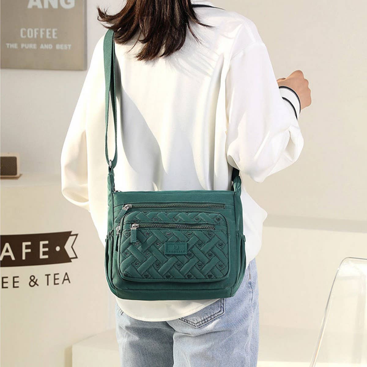 CASUAL LIGHTWEIGHT NYLON SHOULDER CROSSBODY BAG_CWAB3528