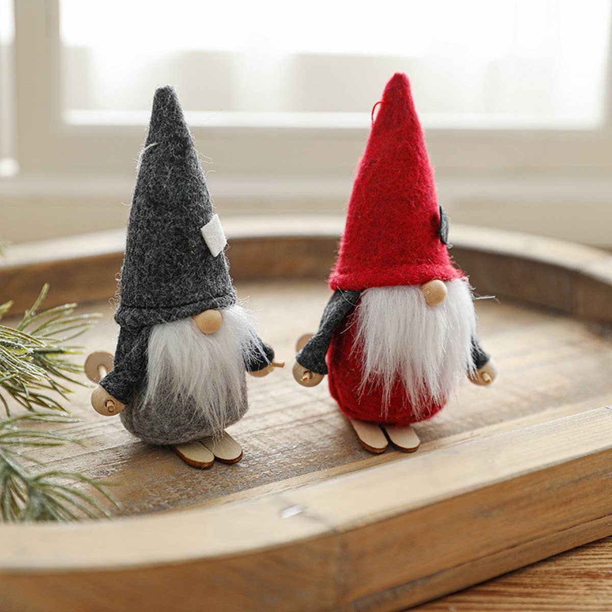 Fabric Santa & Rudolph Doll Holiday Decoration_CWMM9685