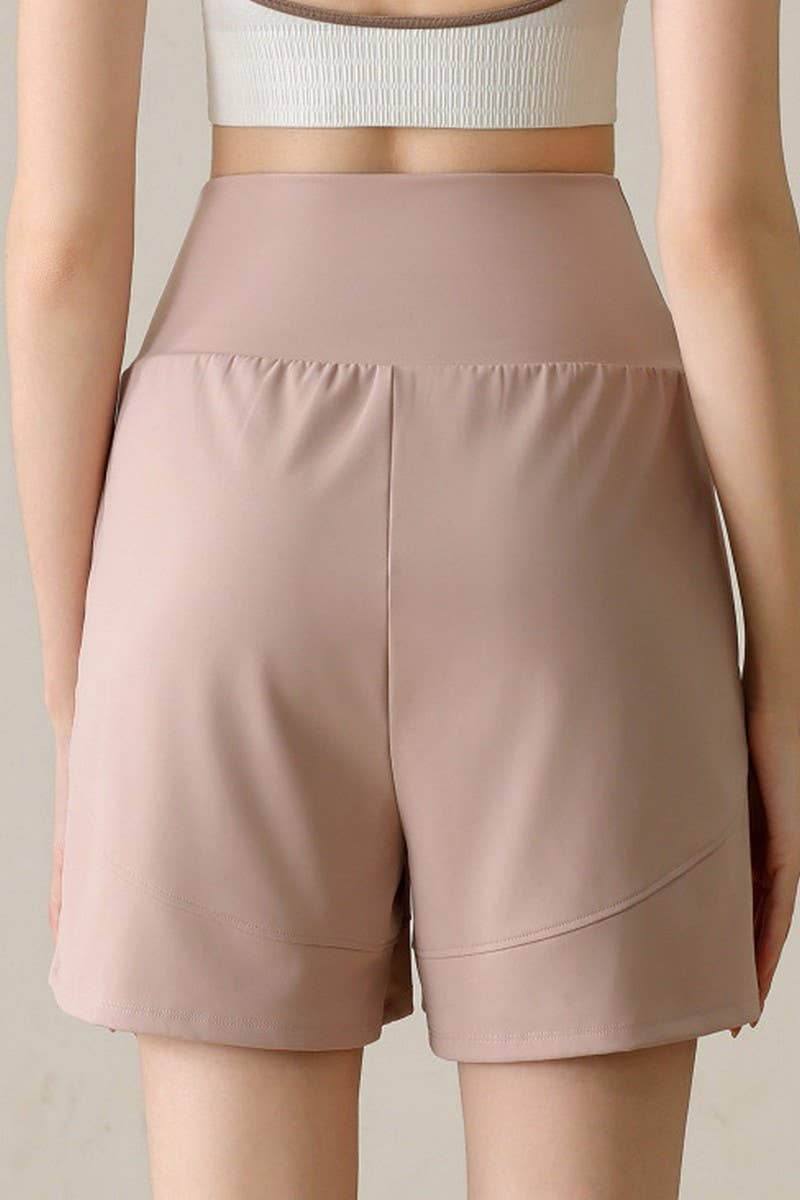 CWBSP0223_HIGH WAISTED YOGA CASUAL SPORTS SHORTS