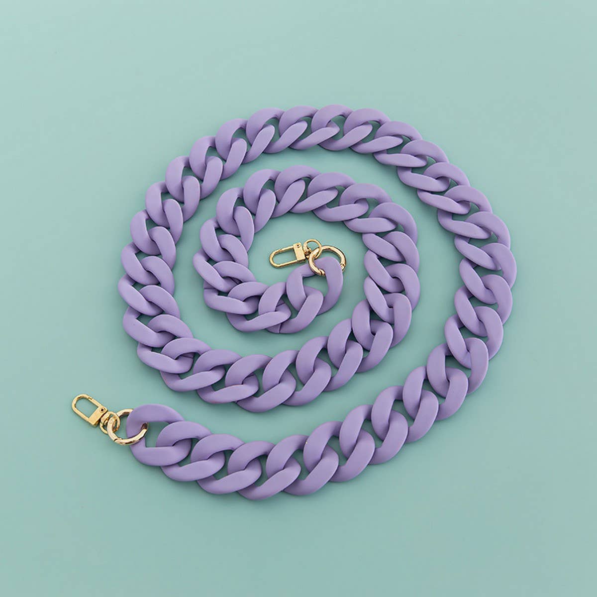 Large Resin Acrylic Bag Chain, Wide Strap_CWMM5065