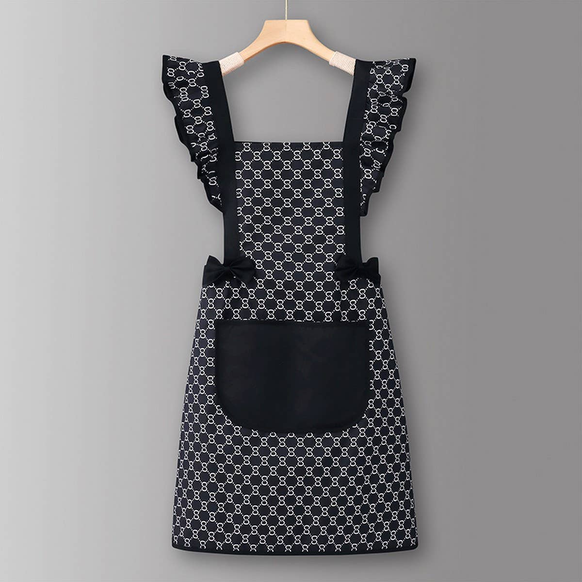 Houndstooth /Solid Color Waterproof Work Apron