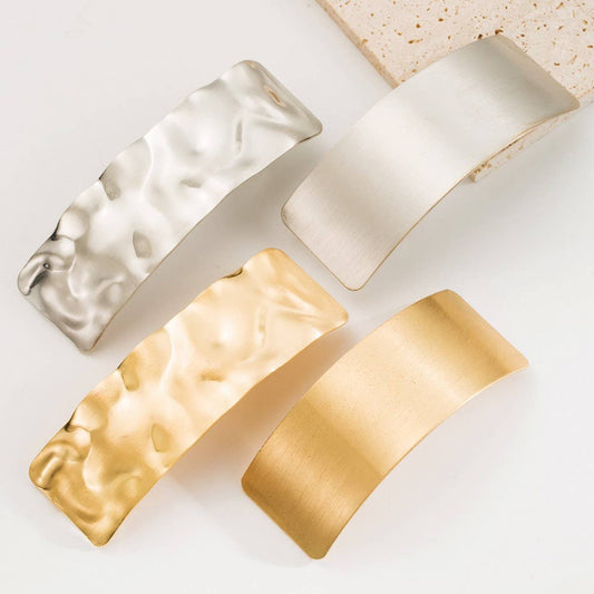 Brushed Metal Geometric Spring Hair Clip ??Chic_CWAHA6187