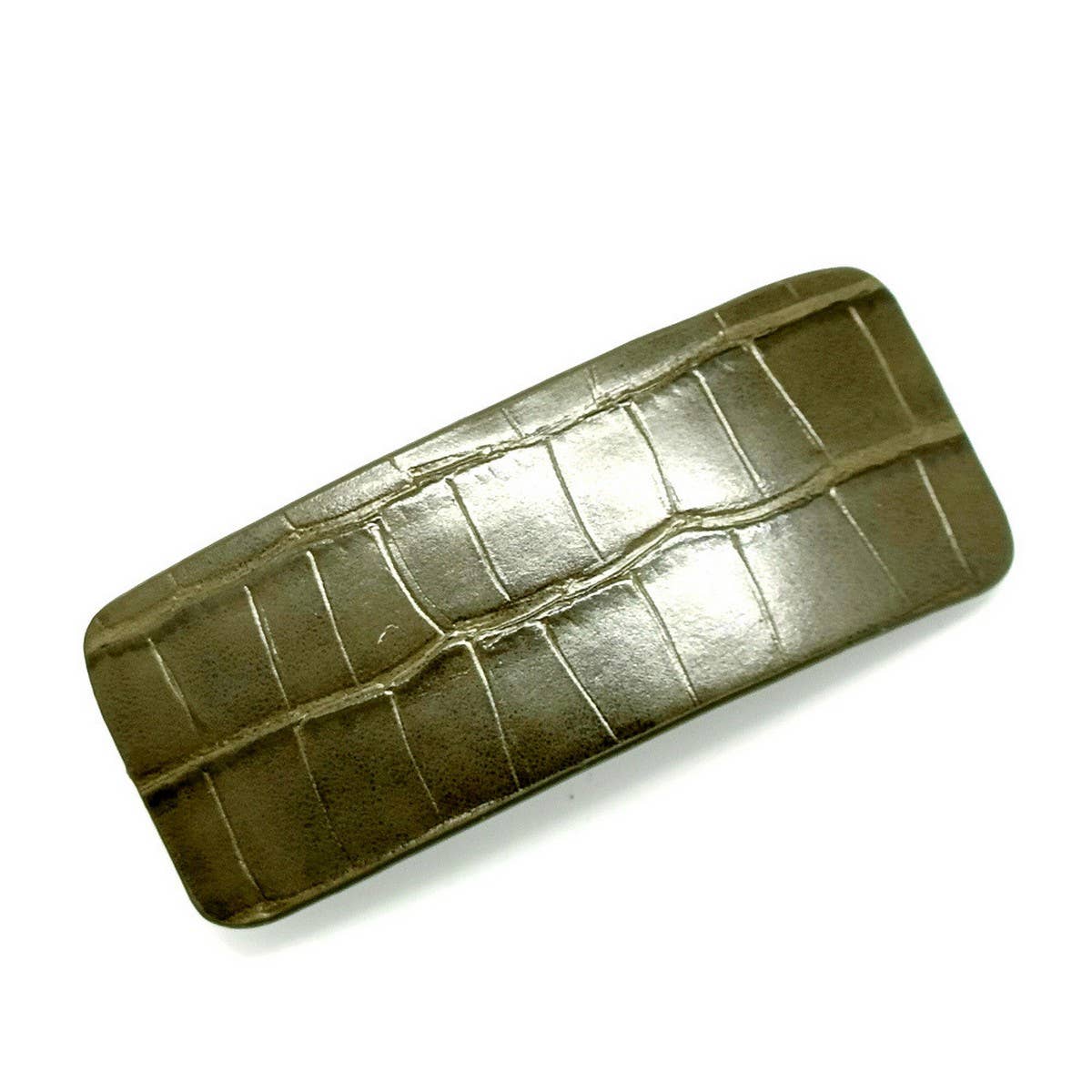 Elegant Croc PU Leather Top Barrette Clip