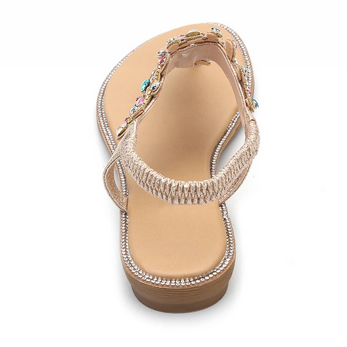 NEW COLOR DIAMOND BEACH ROUND TOE FLAT SHOES