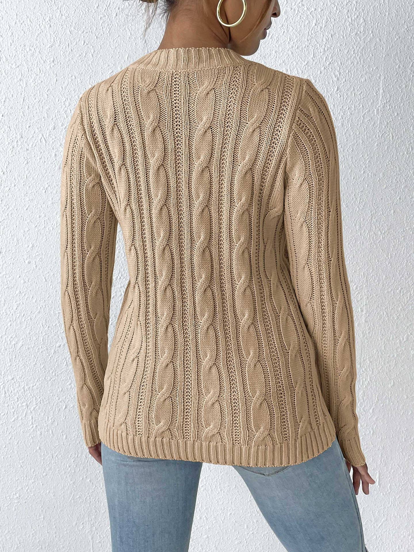 Simple base pearl studded beaded woven sweater