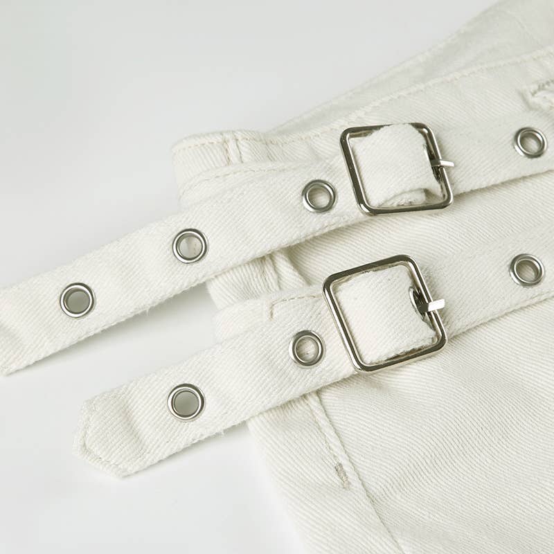 Workwear three-dimensional pocket straight pants