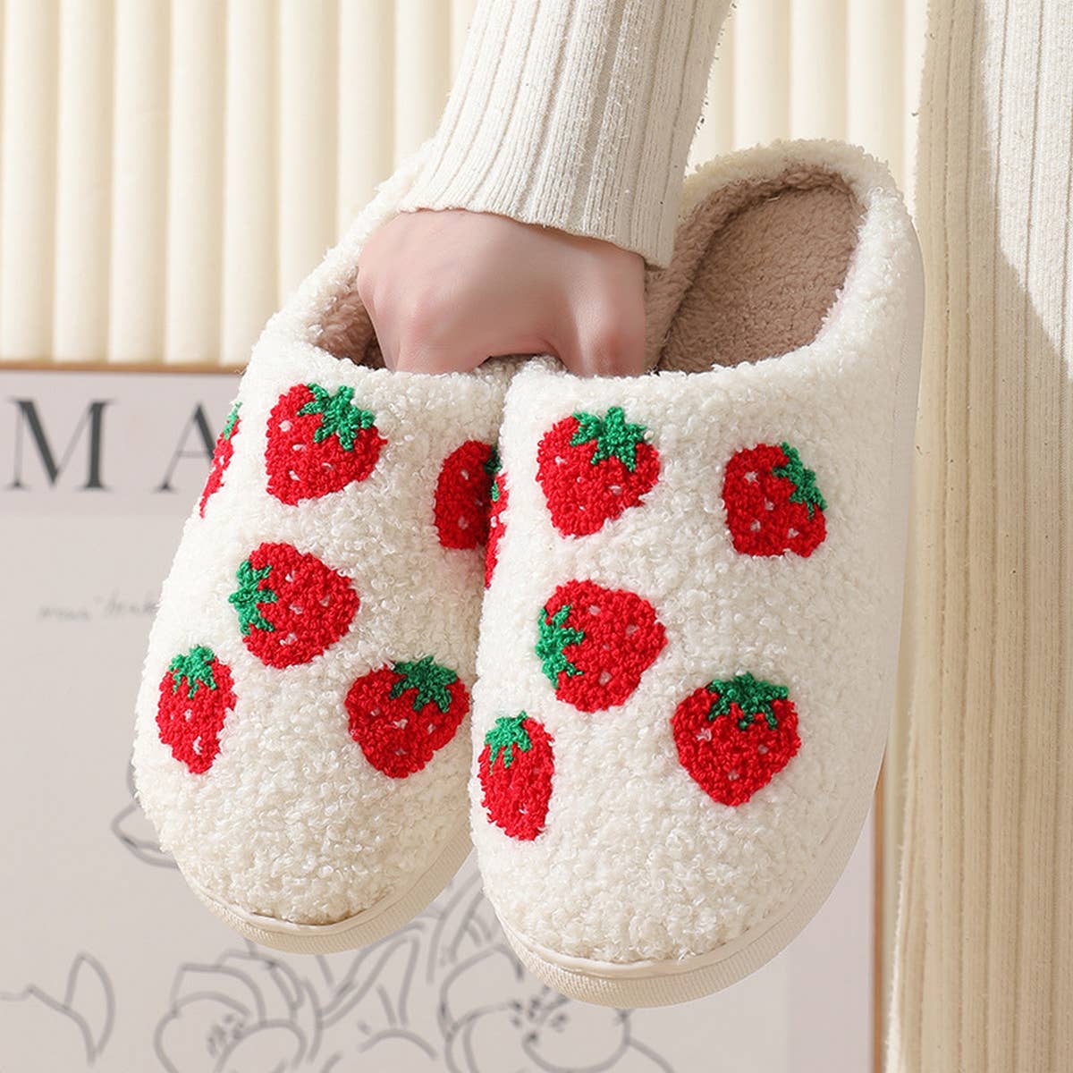 CUTE CARTOON FRUIT PREPPY SLIPPERS