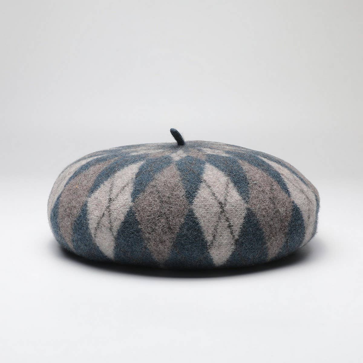 PLAID BERET THICKENED WARM CONTRAST PAINTER HAT_CWAH1098
