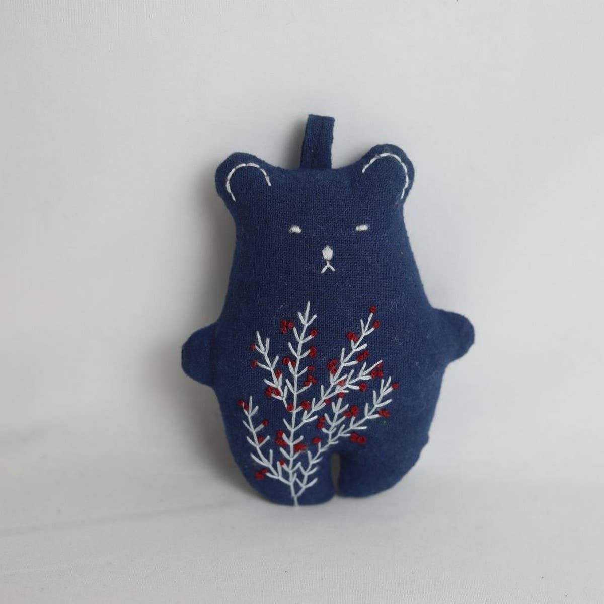 Hand-Embroidered Cute Bear Plush Charm