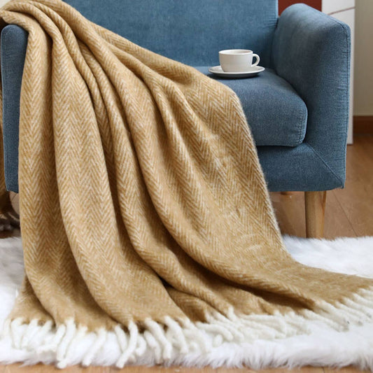 KNITTED SOLID COLOR LIGHTWEIGHT SOFA BLANKET