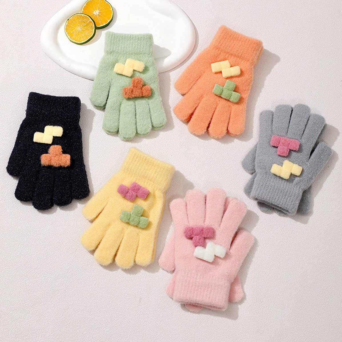 CWAG00583_KIDS WINTER KNIT THICK WARM GLOVES