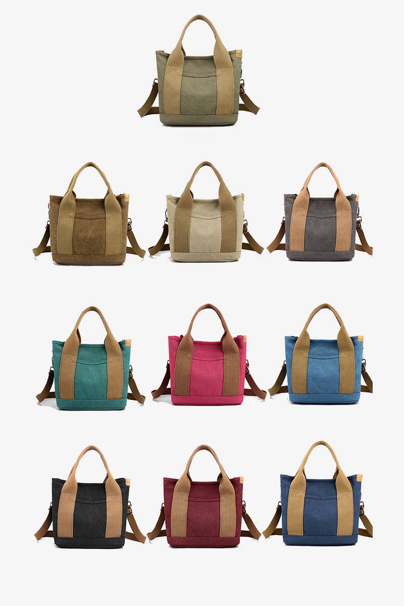 HANDLE LINE CANVAS CROSS BODY BAG_CUAB0101