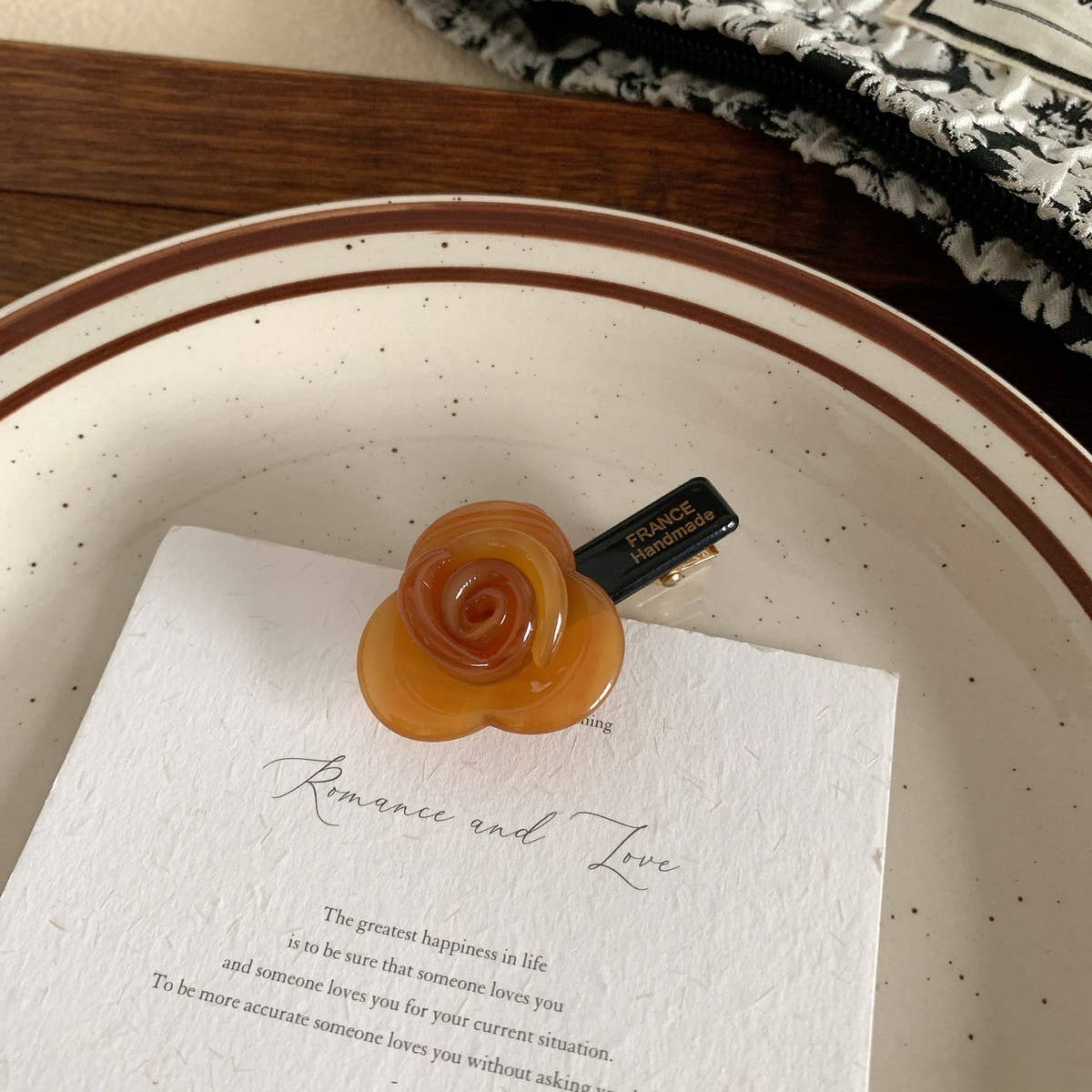 CWAHA07737_KOREAN ROSE FLOWER ACETATE HAIR CLIP FOR GIRLS