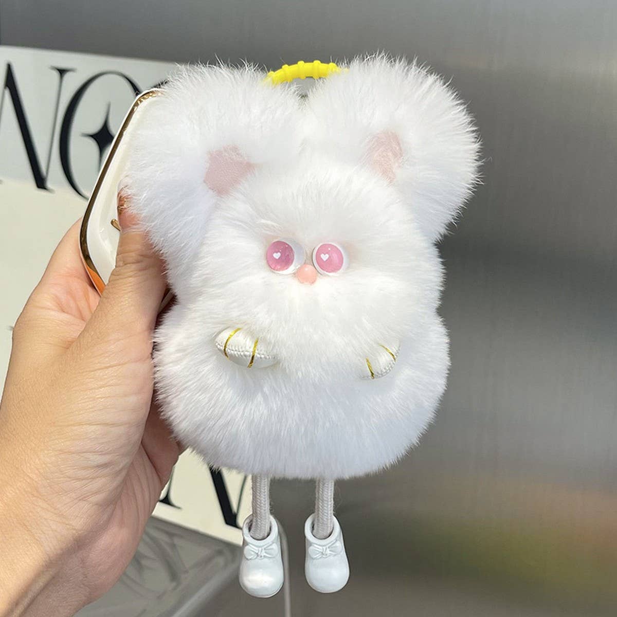CUTE PLUSH BUNNY CAR KEYCHAIN BAG PENDANT