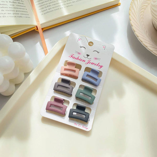 Set of 6 Small Claw Hair Clips, Simple & Chic_CWAHA0386