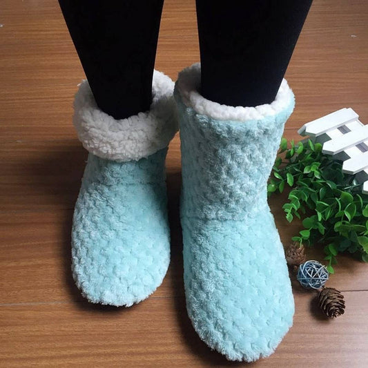 WINTER WARMTH AND NON-SLIP SOFT SOLE SOCK SLIPPERS