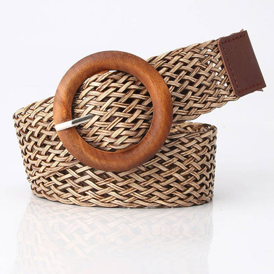 The versatile dress decorated with a woven belt