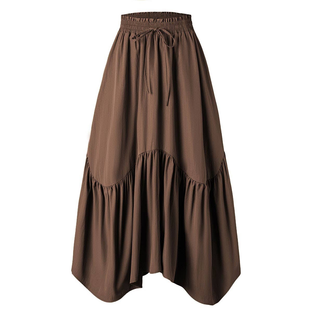 WAVE TIE ADJUSTABLE SKIRT LONG SWING SKIRT