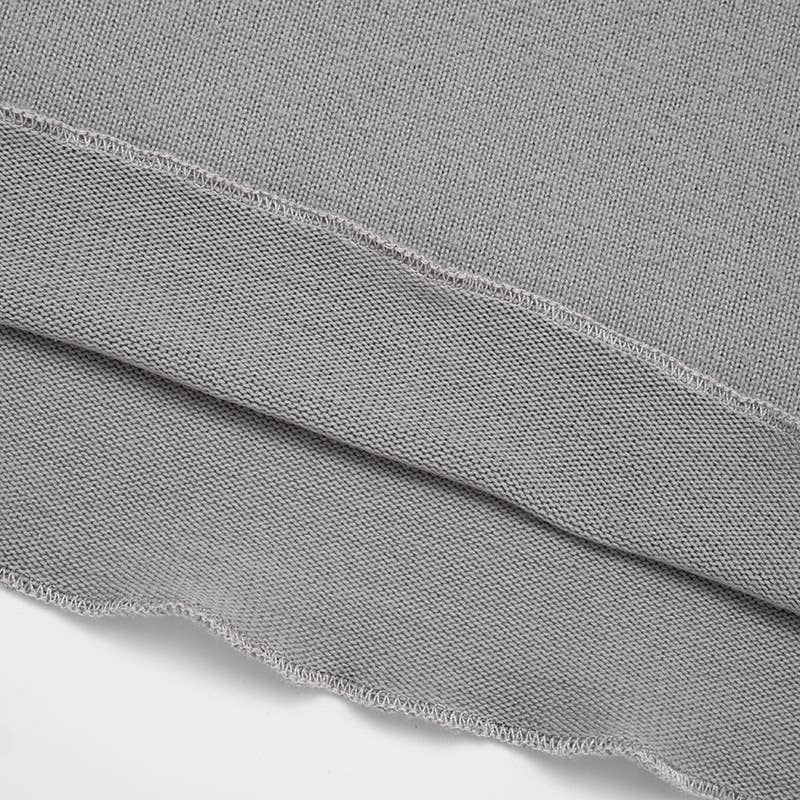 Solid-color round-neck button-decorated T-shirt