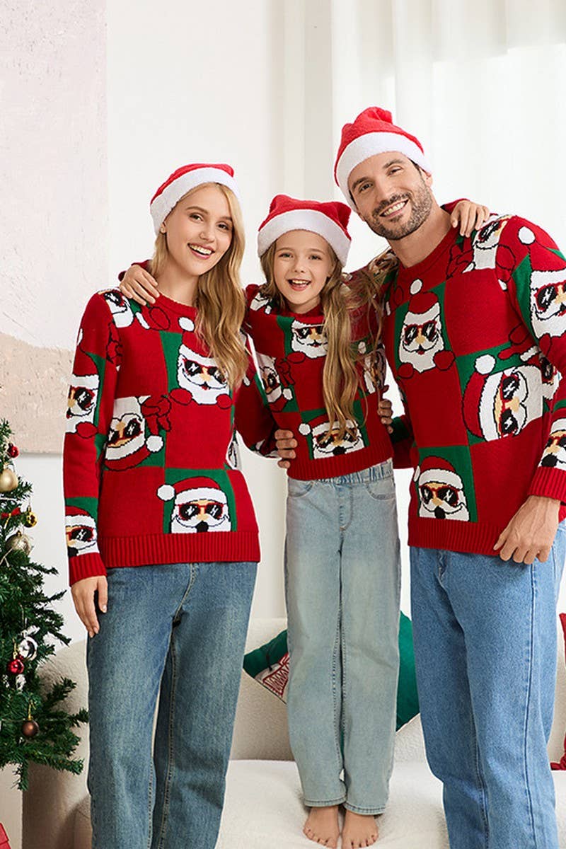 CWOSWL07298_SANTA CLAUS PARENT-CHILD CHRISTMAS SWEATER