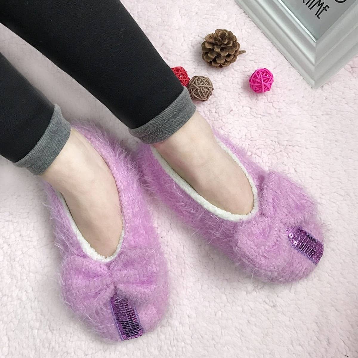 WOMEN'S THICK WARM INDOOR NON-SLIP SOCK SLIPPERS