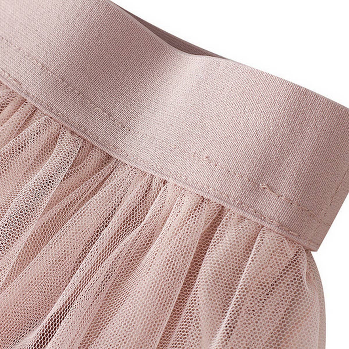 10 COLORS ELASTIC WAIST TIERED TULLE MESH SKIRT_CWBLS0396