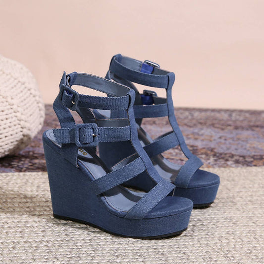 BEAUTIFUL FASHIONABLE PLATFORM WEDGE HIGH HEELS_CWSHH0125
