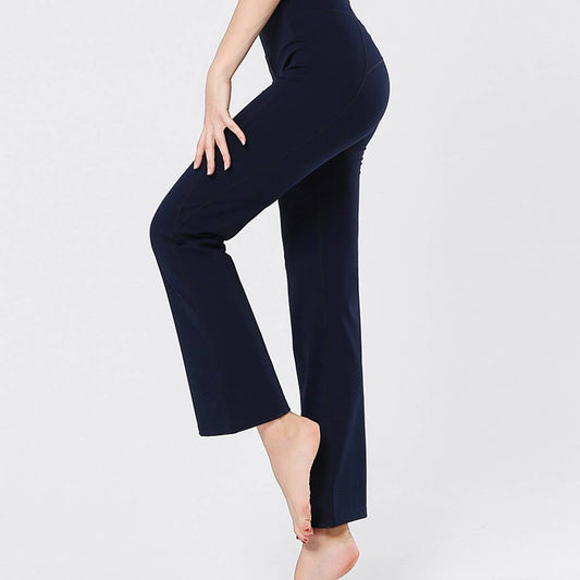 SOLID COLOR WIDE LEG DAILY YOGA PANTS SPORTSWEAR_CWBLP0585