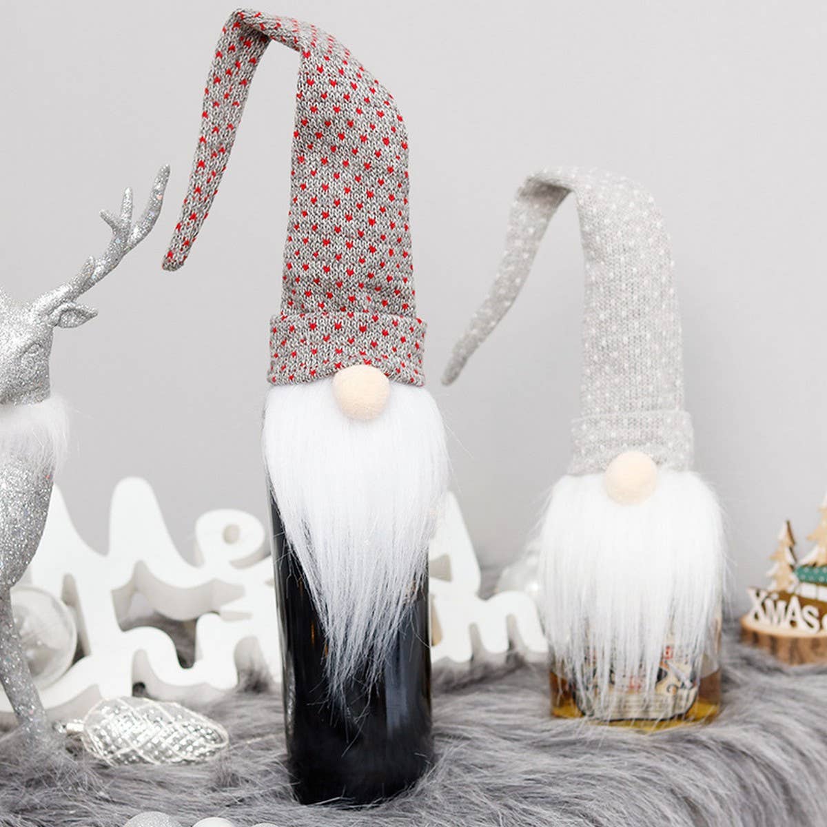 Faceless Doll Santa Wine Bottle Cover Bag_CWAJE05396