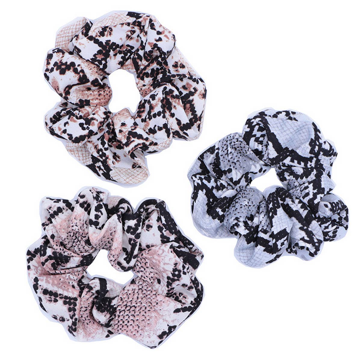 WOMEN PRINTED SNAKE PATTERN HAIR TIE_CWAHA1070