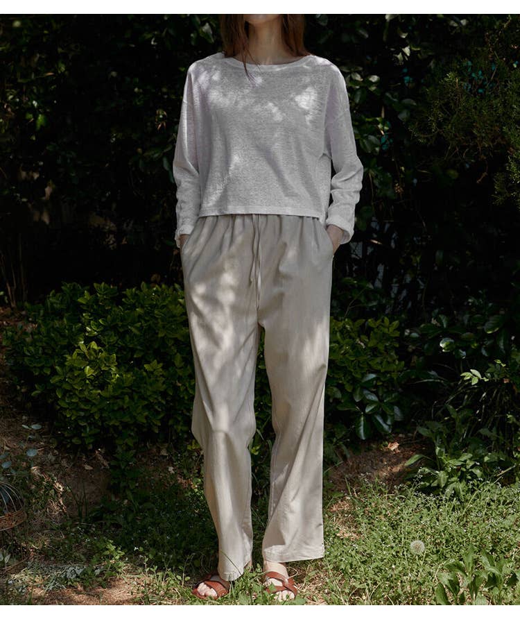 Simple round neck short translucent base shirt