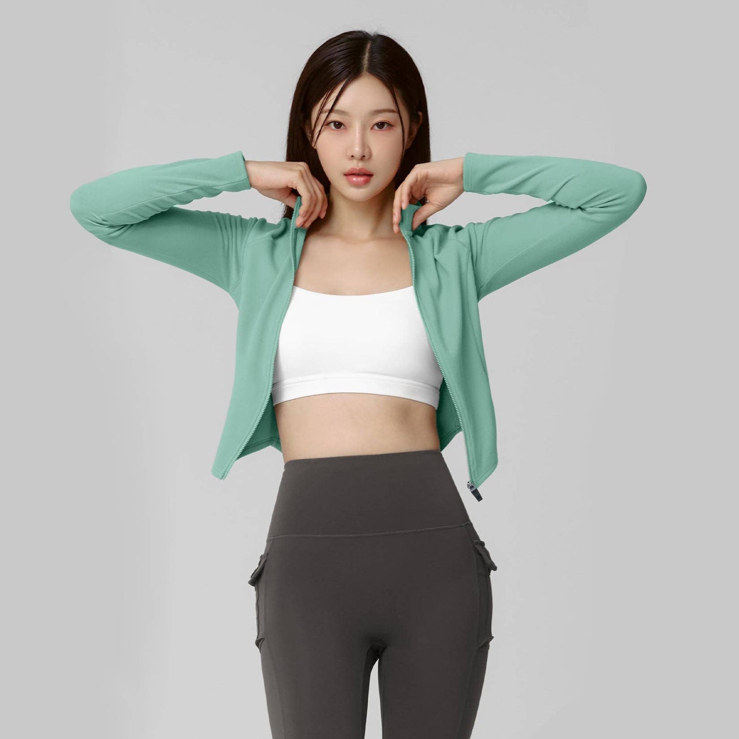 Stand-up collar fitness cycling sports jacket