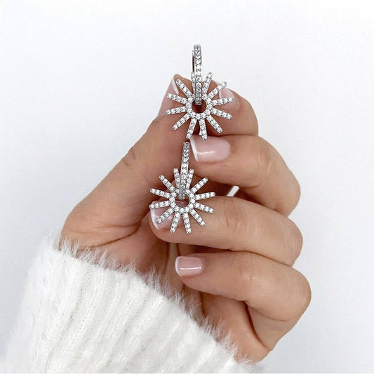 COLORFUL HOT WHEELS SUNFLOWER EXAGGERATED EARRINGS