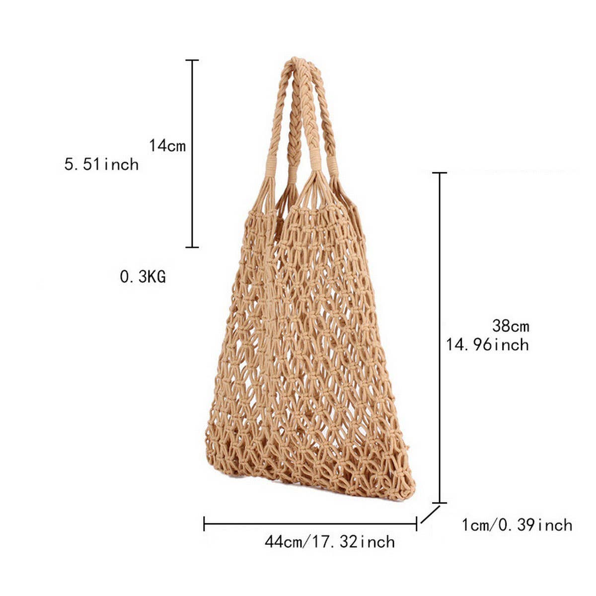 TRENDY WOVEN BEACH BAG WITH MESH SPACIOUS INTERIOR_CWAB4671
