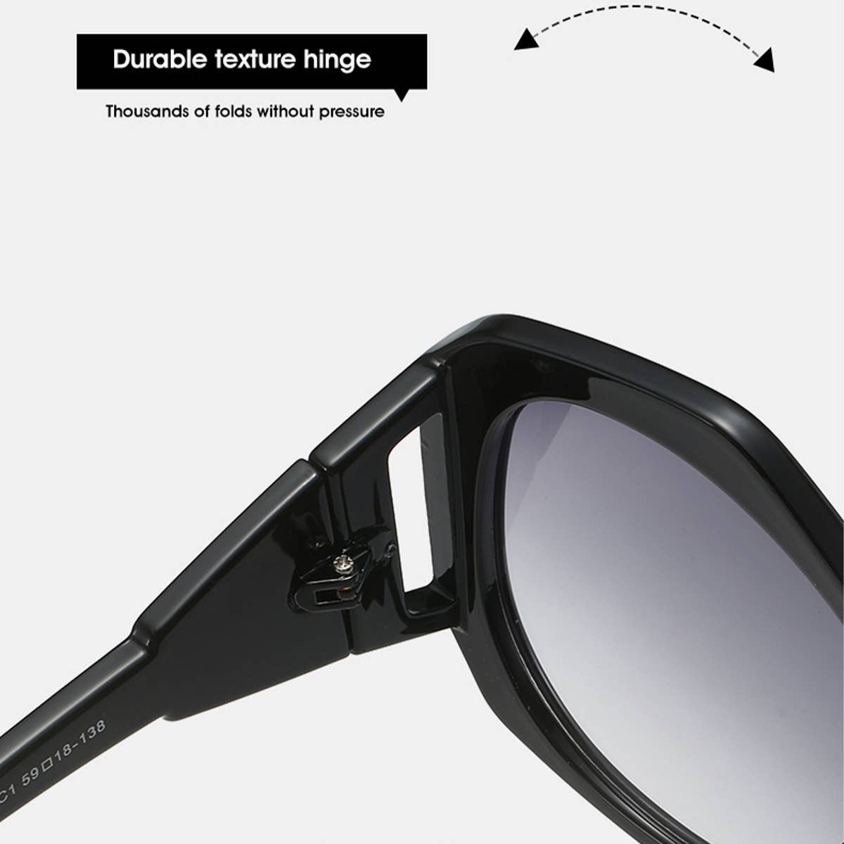 LARGE FRAME POLYGONAL FUTURISTIC TECHNOLOGY GLASSE