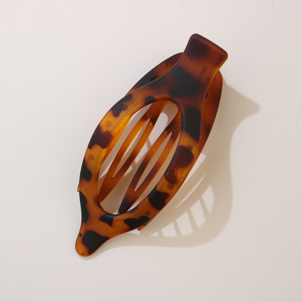 Leaf Oval Hair Clip ??Minimalist Claw Barrette_CWAHA6511