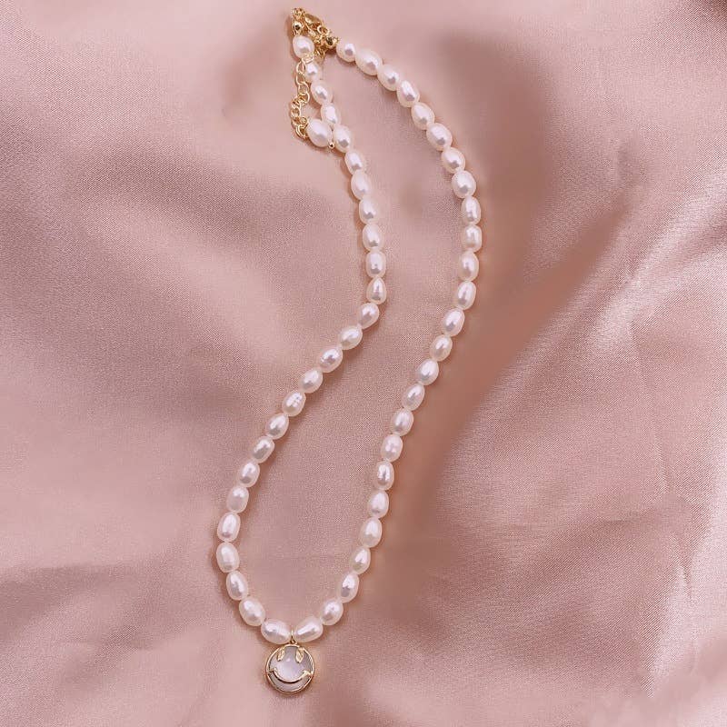 Baroque irregular retro freshwater pearl necklace