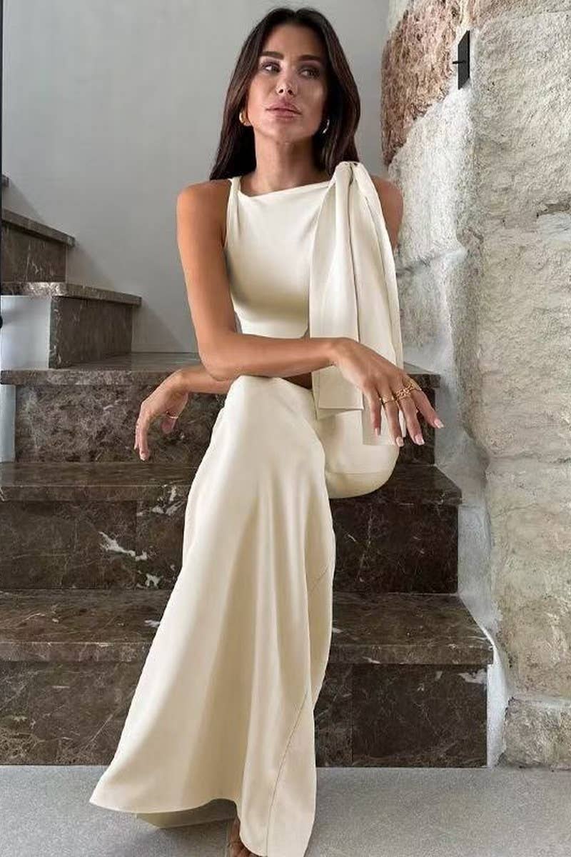 CWDMD01199_ELEGANT SLIM-FIT ONE-SHOULDER MAXI DRESS