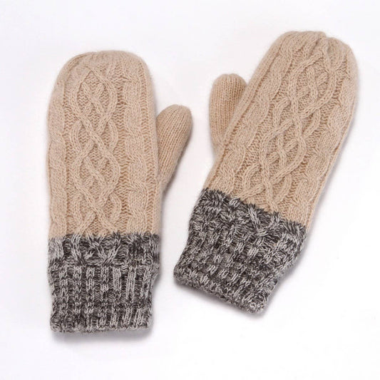 WINTER RABBIT FUR KNITTED PLUSH THICK GLOVES_CWAG0262
