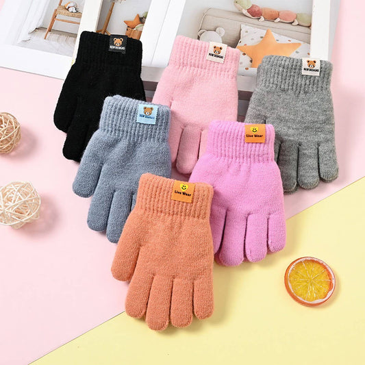 3-6 YEARS OLD CHILDREN'S WARM FIVE-FINGER GLOVES_CWMM1497